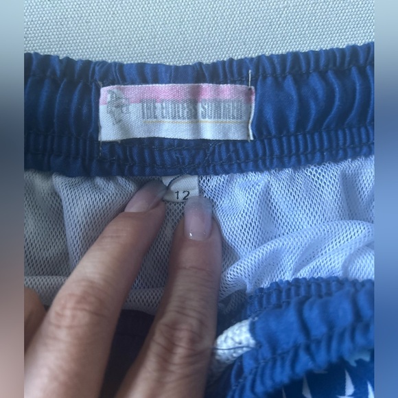 Blue Shark Pattern Swim Shorts - Picture 2 of 5